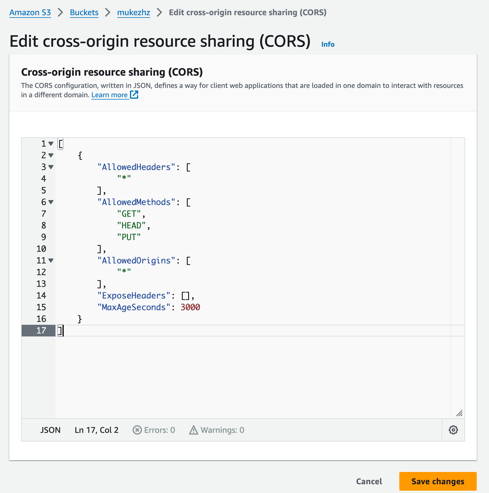 Cross origin resource sharing(CORS) section