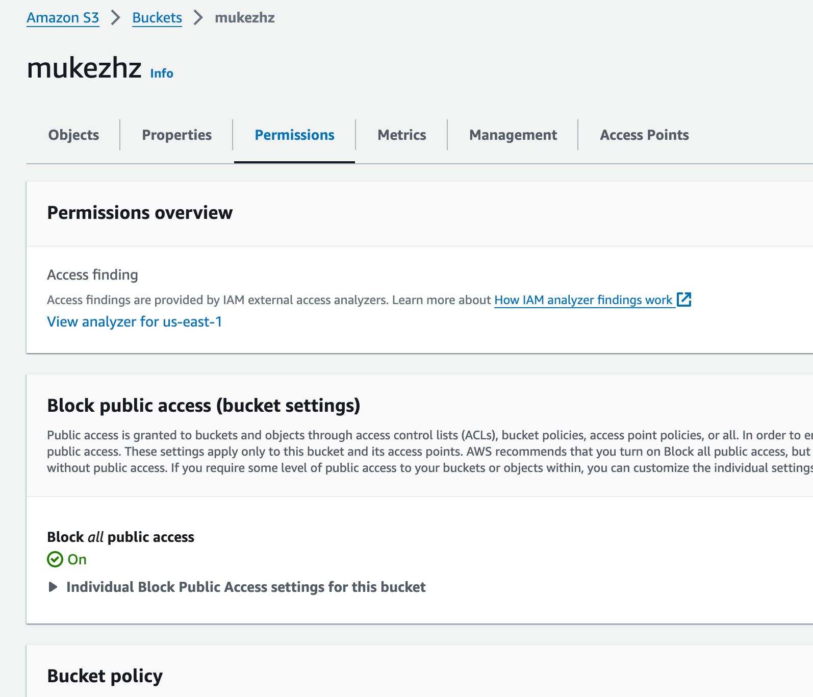 navigate to s3 bucket permission